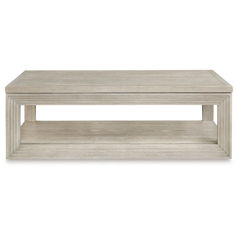 Table basse relevable avec rangement intégré, 54 po, gris vieilli.
