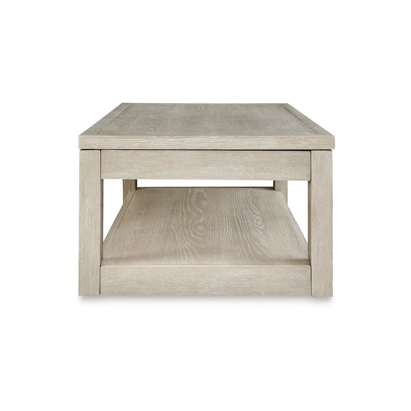 Table basse relevable avec rangement intégré, 54 po, gris vieilli.