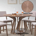 Table à manger ronde au fini noyer