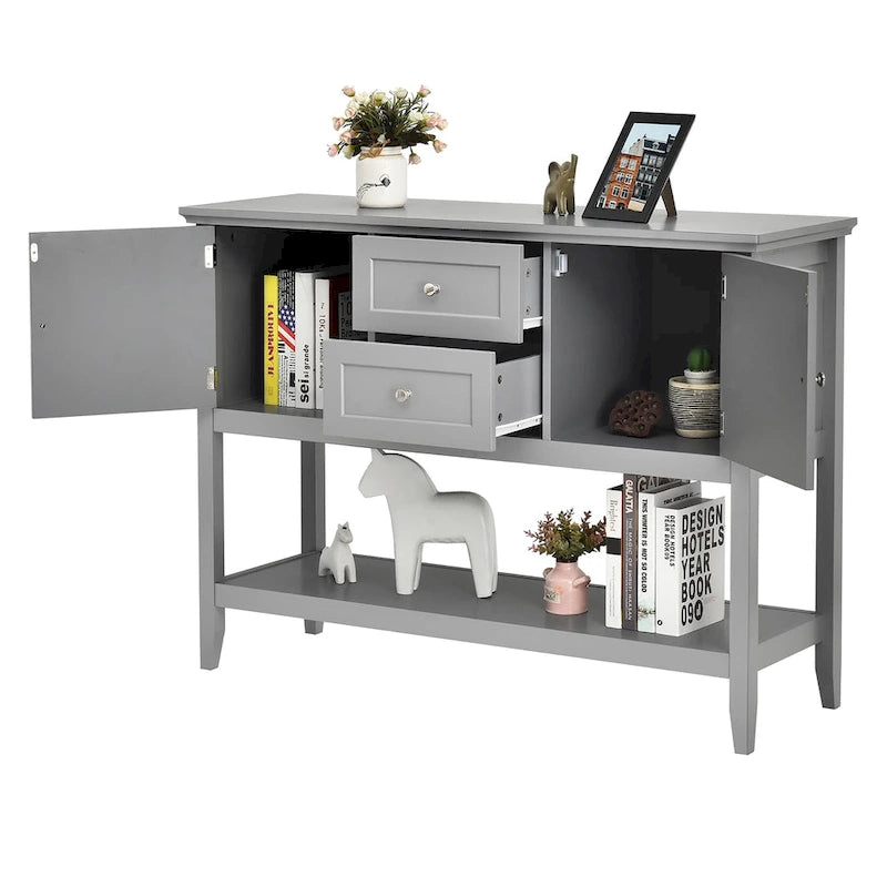 Table de salle à manger buffet/bahut avec console en bois et tiroirs