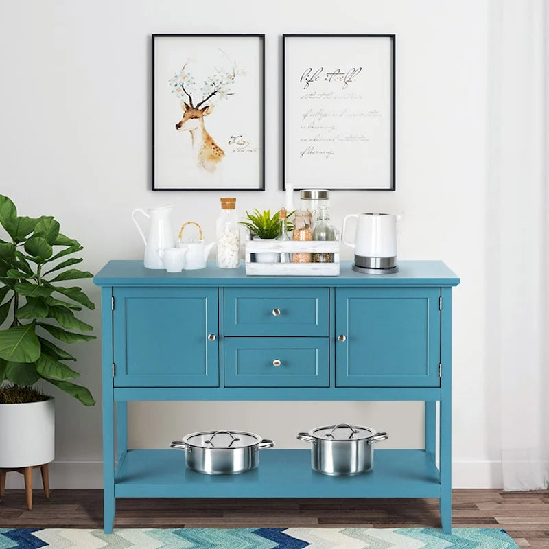 Table de salle à manger buffet/bahut avec console en bois et tiroirs