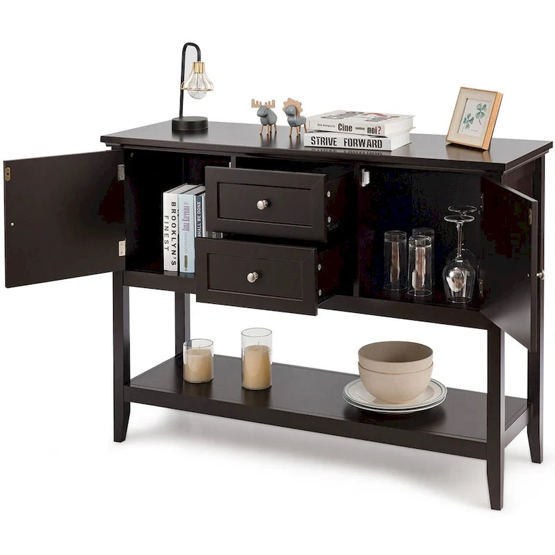 Table de salle à manger buffet/bahut avec console en bois et tiroirs