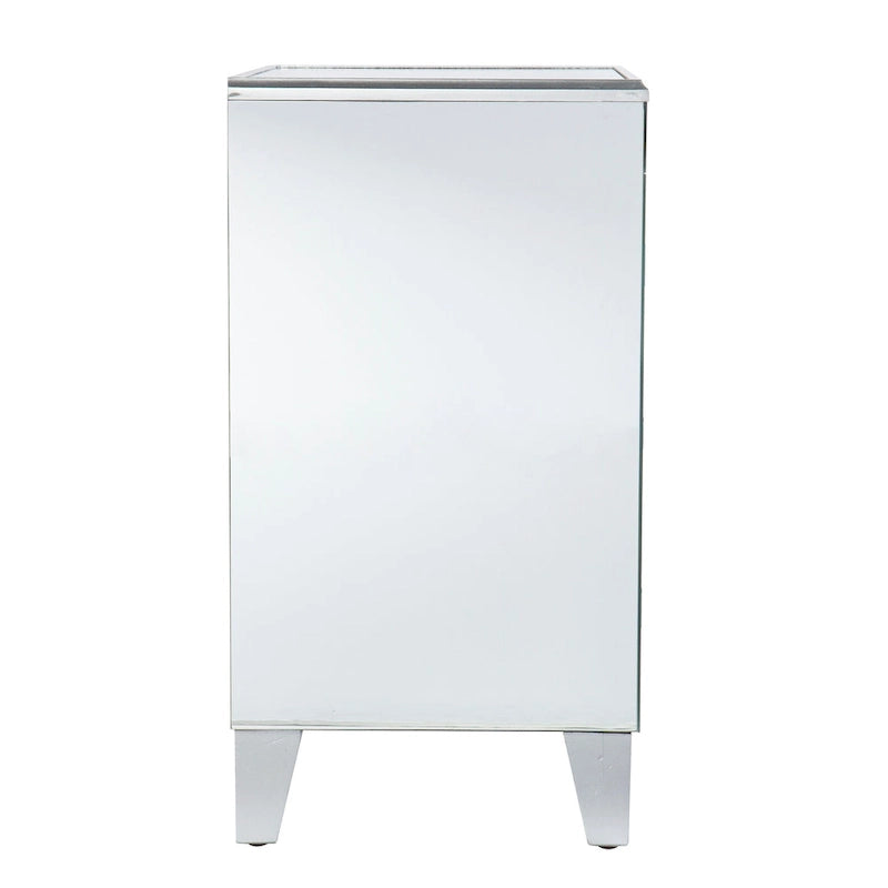 Table d'appoint miroir moderne de style médiéval avec fonction de rangement