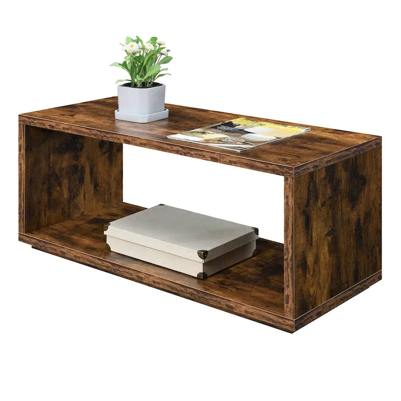 Table basse avec étagères