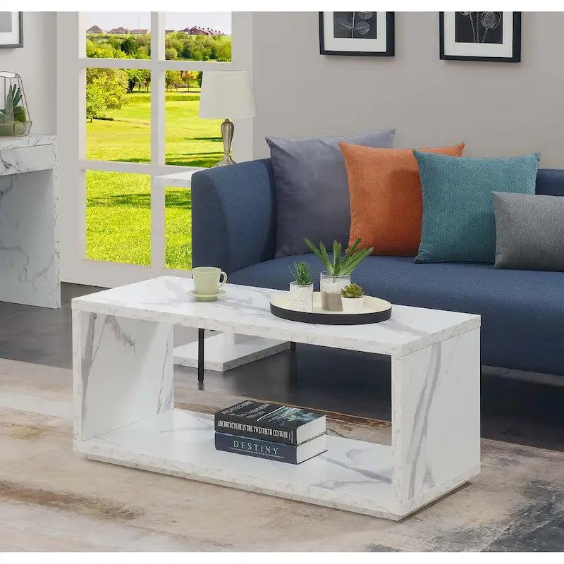 Table basse avec étagères