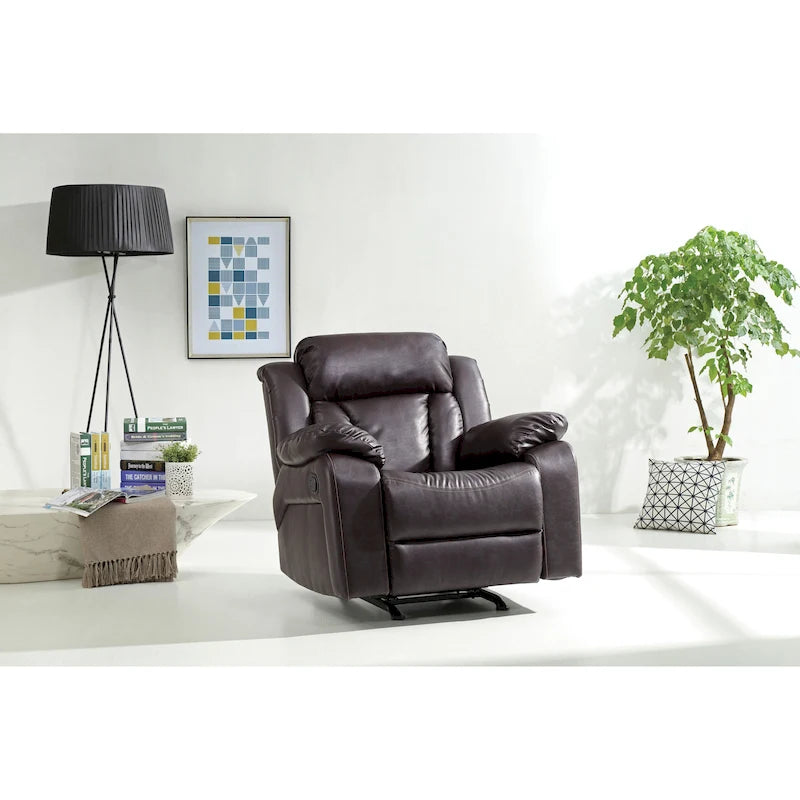 Fauteuil à bascule/relax en similicuir