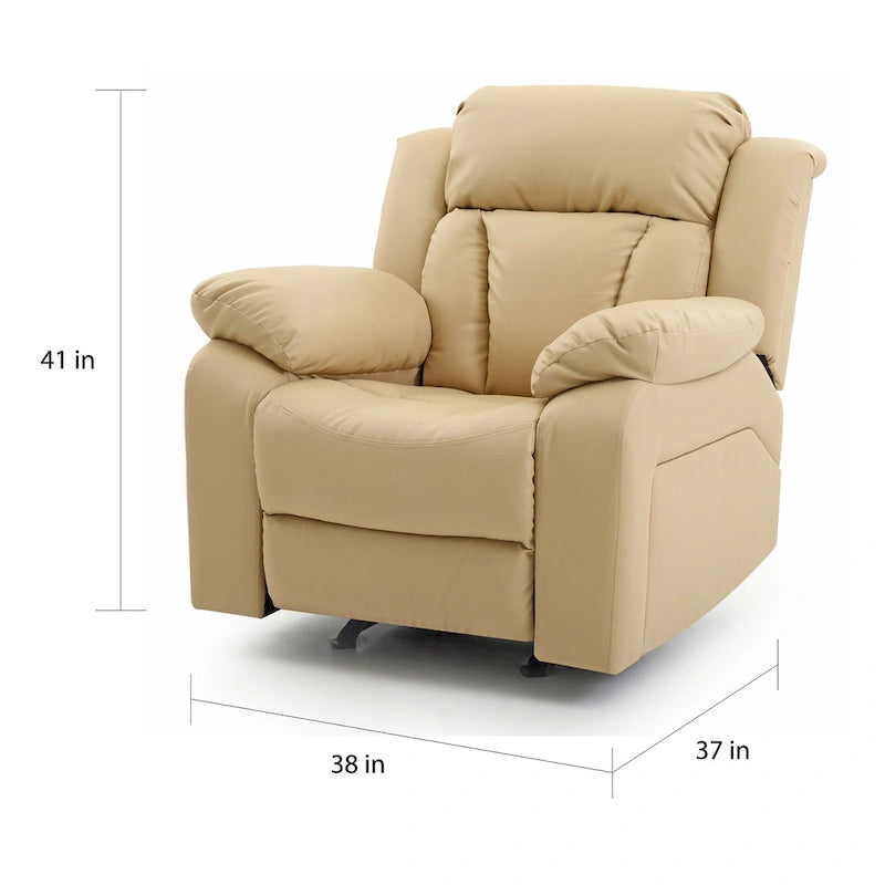 Fauteuil à bascule/relax en similicuir