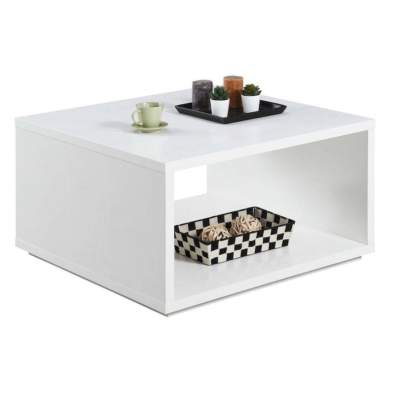 Table basse carrée avec étagères