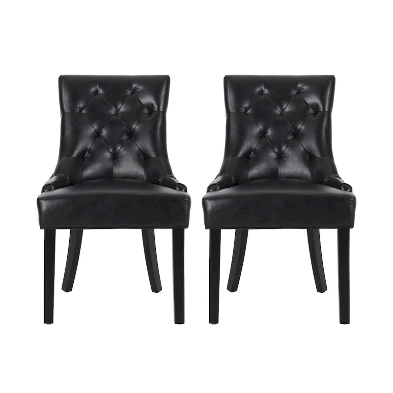 Chaises de salle à manger capitonnées Chenie (ensemble de deux).