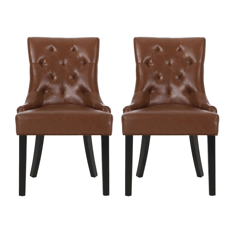 Chaises de salle à manger capitonnées Chenie (ensemble de deux).