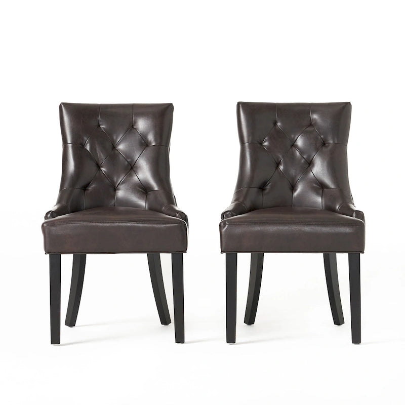 Chaises de salle à manger capitonnées Chenie (ensemble de deux).