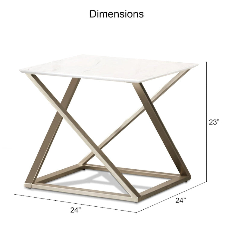 Ensemble de mobilier décontracté trois pièces avec plateau imitation marbre