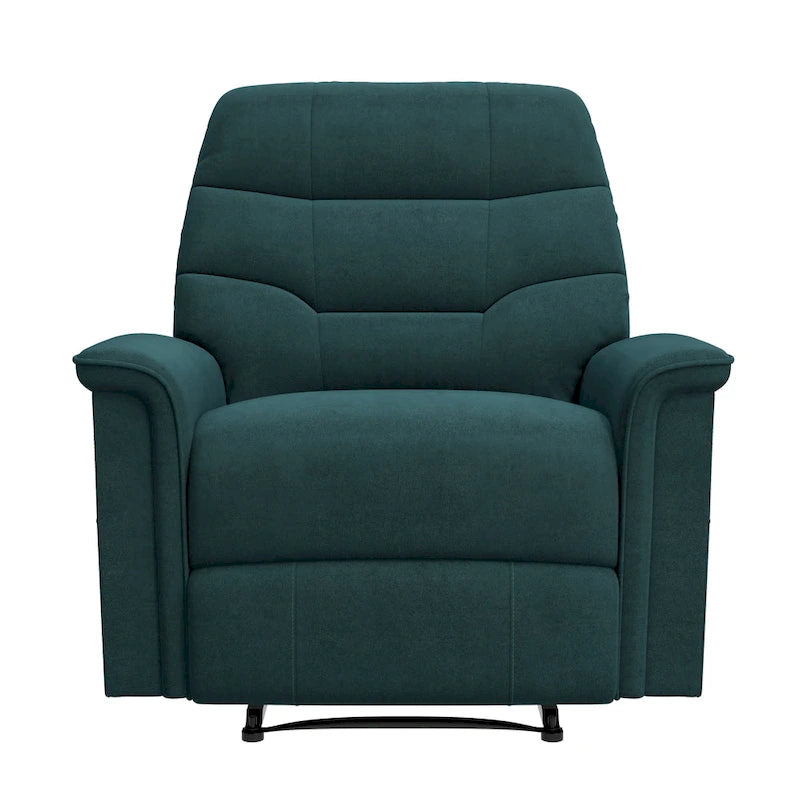 Fauteuil inclinable mural en microfibre bleue de taille moyenne