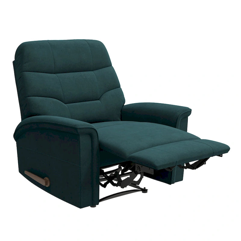 Fauteuil inclinable mural en microfibre bleue de taille moyenne