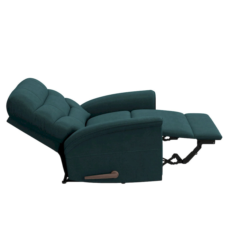 Fauteuil inclinable mural en microfibre bleue de taille moyenne