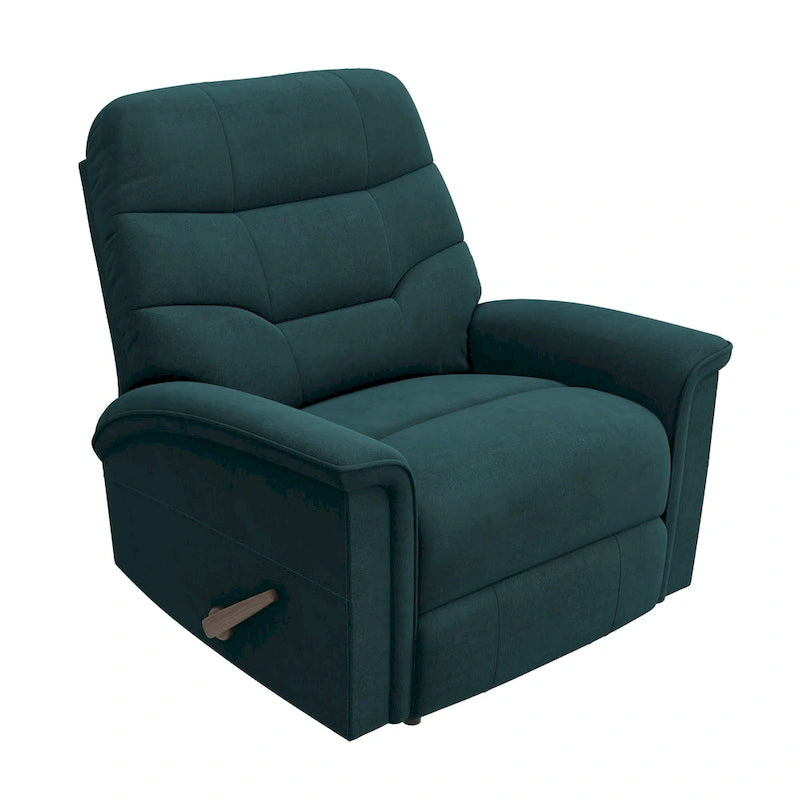 Fauteuil inclinable mural en microfibre bleue de taille moyenne