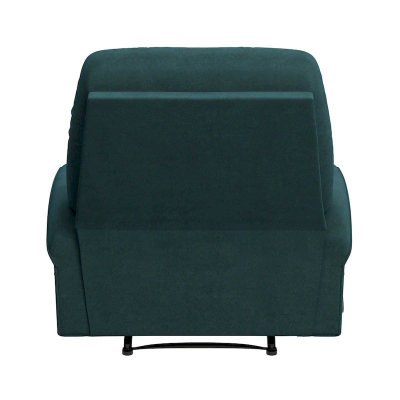 Fauteuil inclinable mural en microfibre bleue de taille moyenne