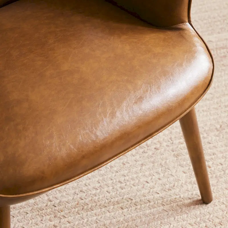 Ensemble de 2 chaises d'appoint capitonnées à dossier haut Crème/Marron/Taupe