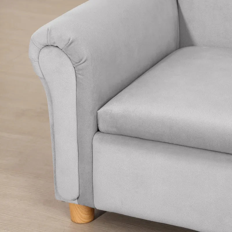 Canapé pour enfants, chaise préscolaire avec accoudoirs en bois, adapté aux chambres d'enfants et aux jardins d'enfants, avec compartiments de rangement cachés.