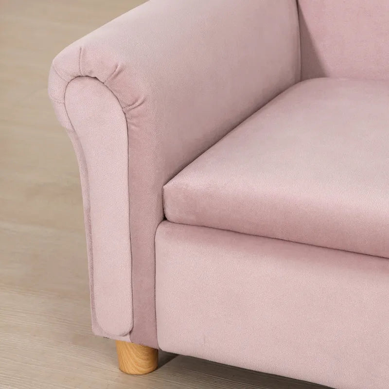 Canapé pour enfants, chaise préscolaire avec accoudoirs en bois, adapté aux chambres d'enfants et aux jardins d'enfants, avec compartiments de rangement cachés.