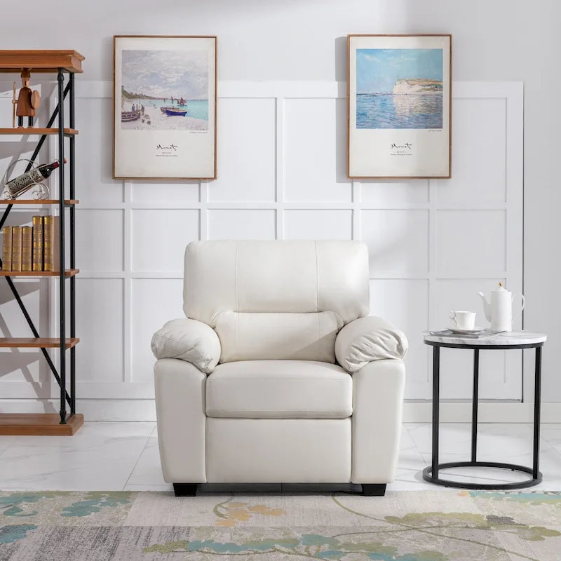 Fauteuil de salon en similicuir