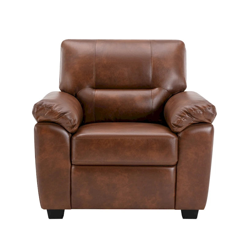 Fauteuil de salon en similicuir