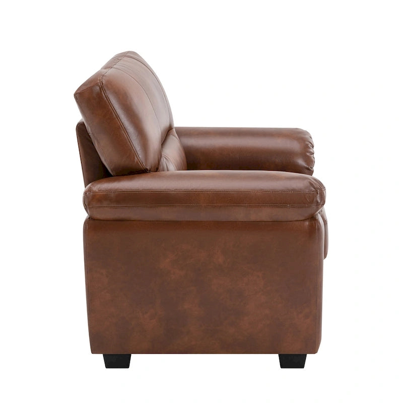 Fauteuil de salon en similicuir
