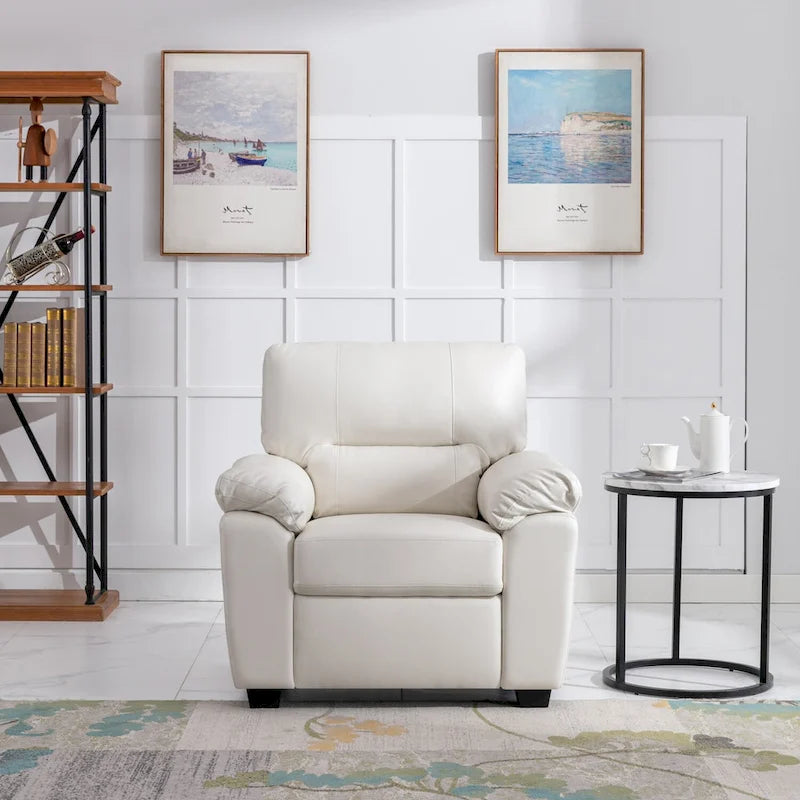 Fauteuil de salon en similicuir