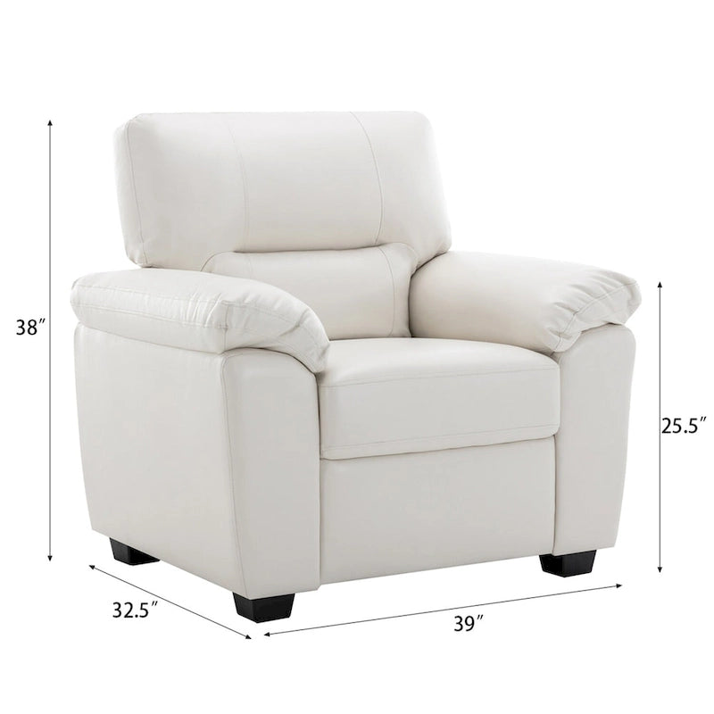 Fauteuil de salon en similicuir