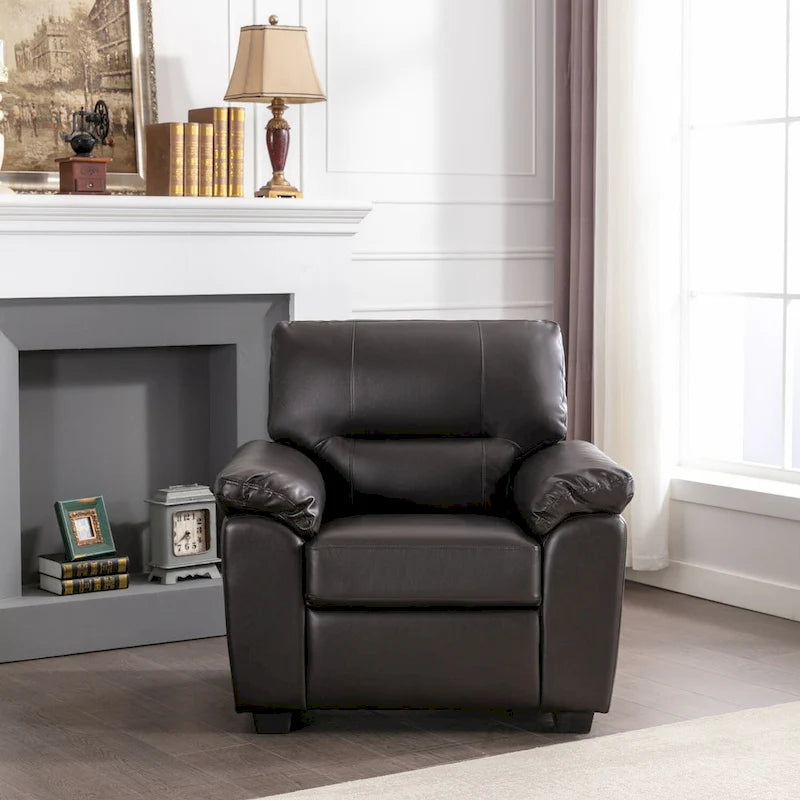 Fauteuil de salon en similicuir