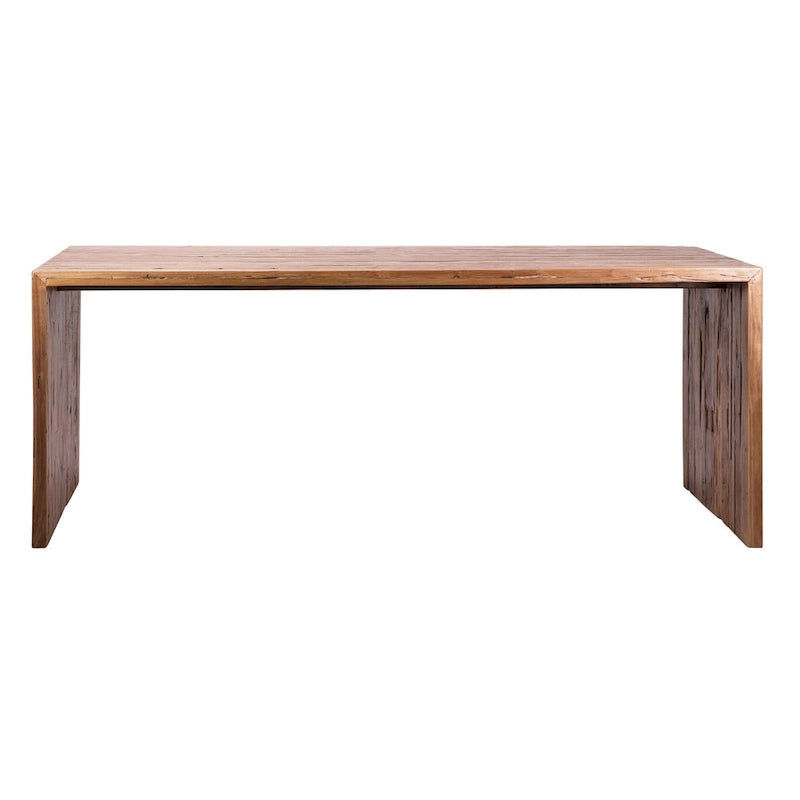 Table à manger cascade rectangulaire en teck recyclé de 78 pouces