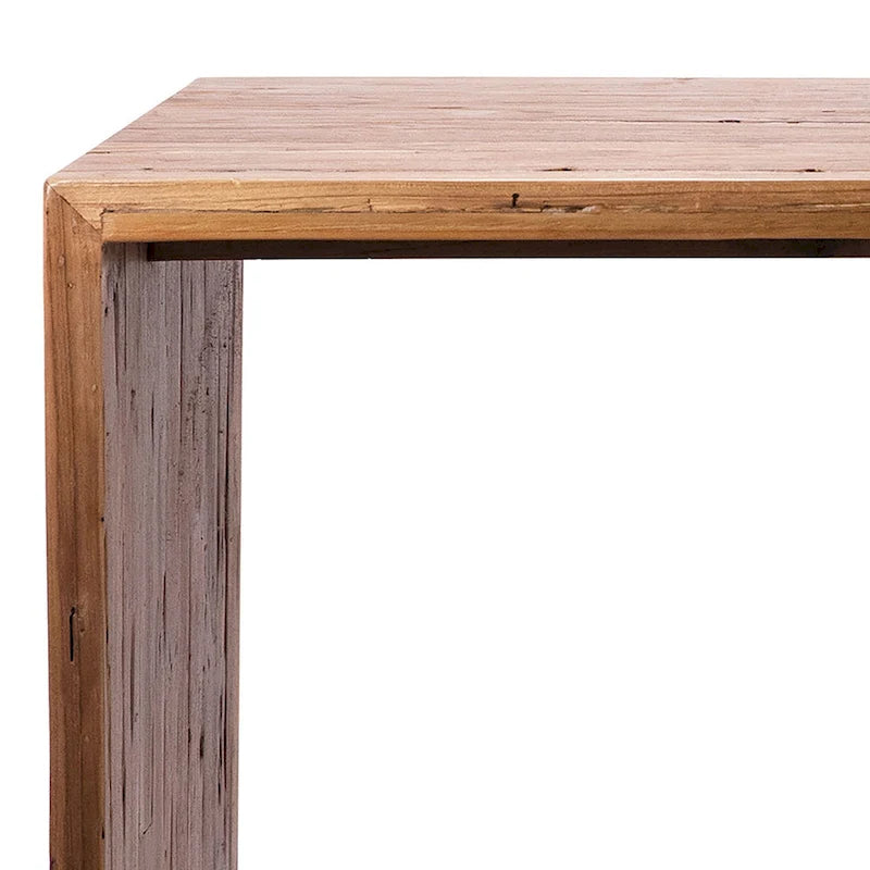 Table à manger cascade rectangulaire en teck recyclé de 78 pouces