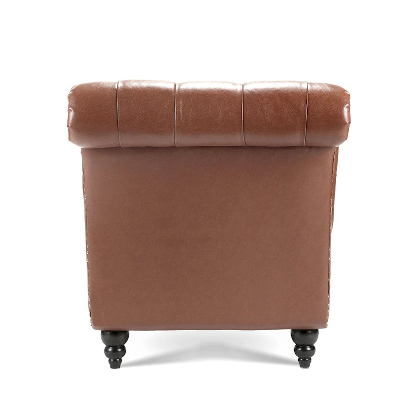 Chaise longue capitonnée sans accoudoirs - 62,8 x 27,17 x 32,87