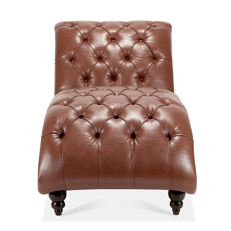 Chaise longue capitonnée sans accoudoirs - 62,8 x 27,17 x 32,87