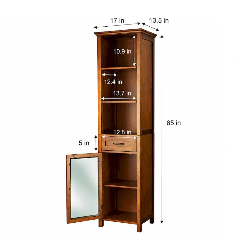 Armoire à linge sur pied – 13,5 pouces de long x 17 pouces de large x 65 pouces de haut