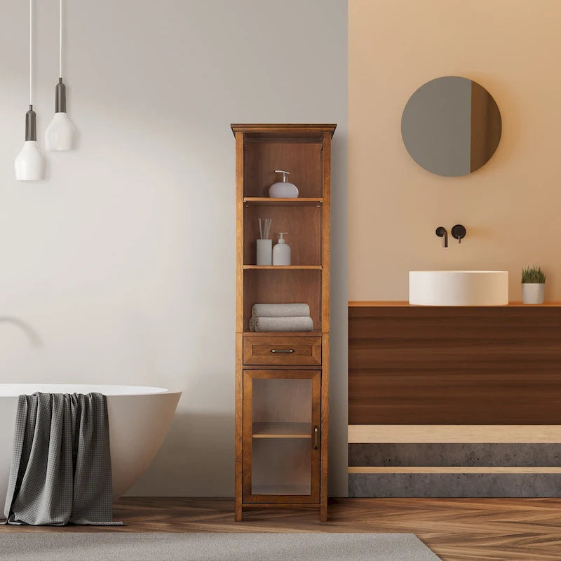 Armoire à linge sur pied – 13,5 pouces de long x 17 pouces de large x 65 pouces de haut
