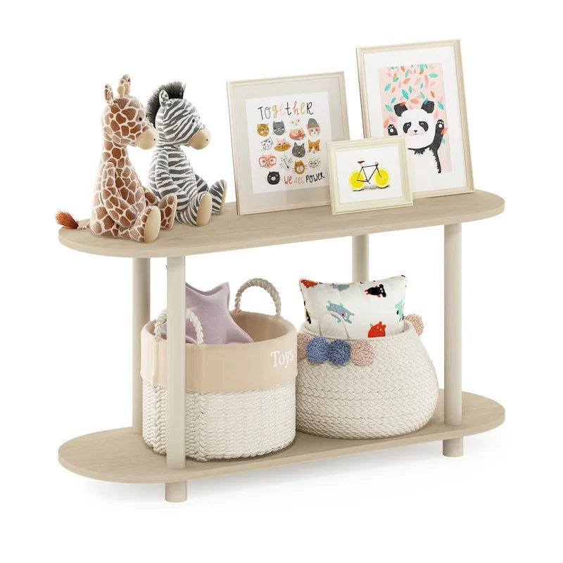 Table d'appoint ovale moderne sans outils