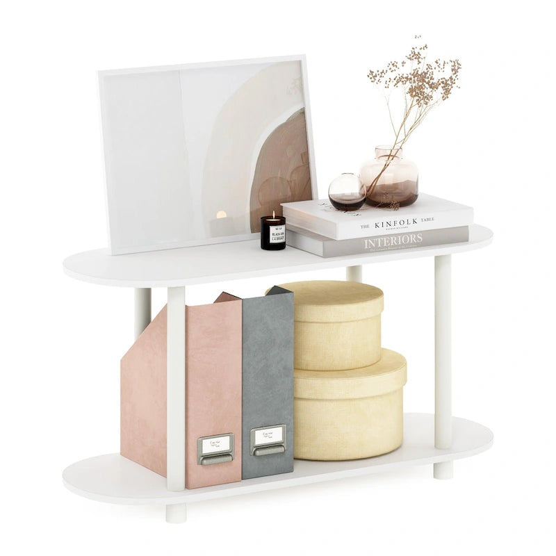 Table d'appoint ovale moderne sans outils