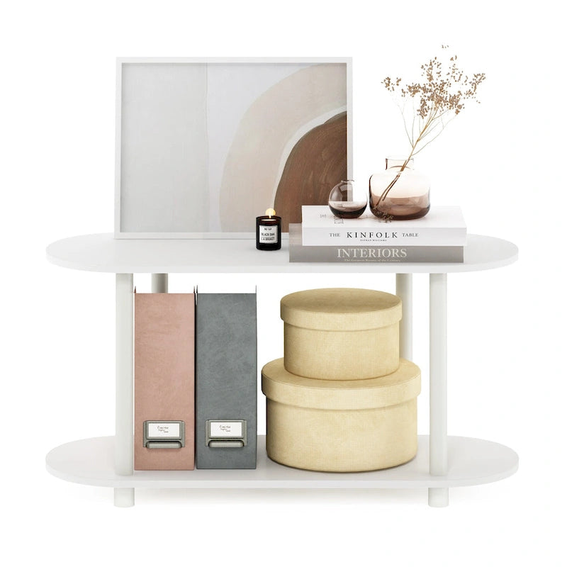 Table d'appoint ovale moderne sans outils