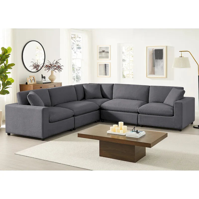 Ensemble de canapé modulable cinq pièces
