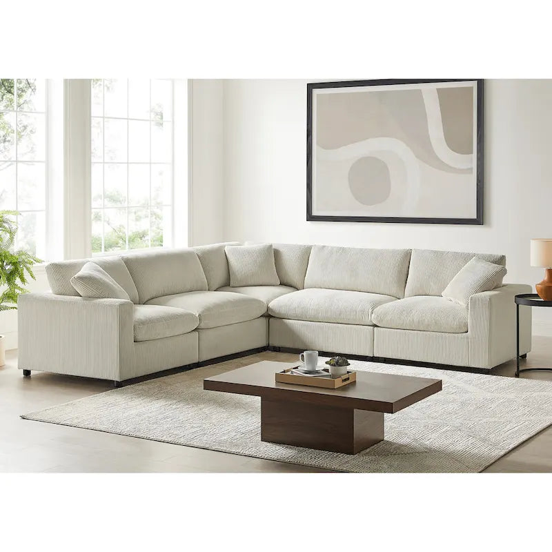 Ensemble de canapé modulable cinq pièces