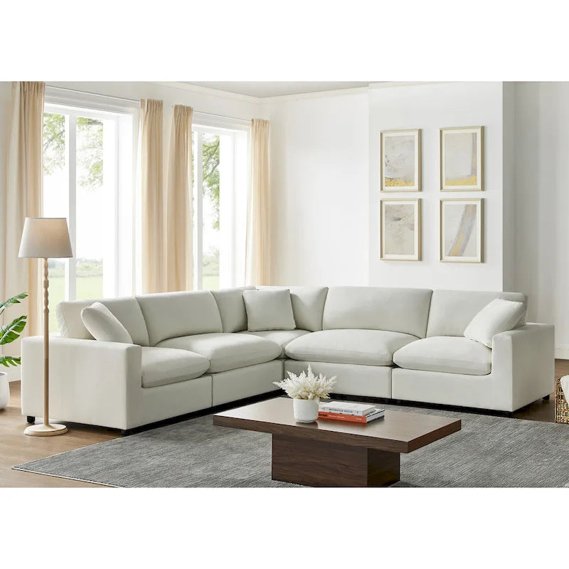 Ensemble de canapé modulable cinq pièces