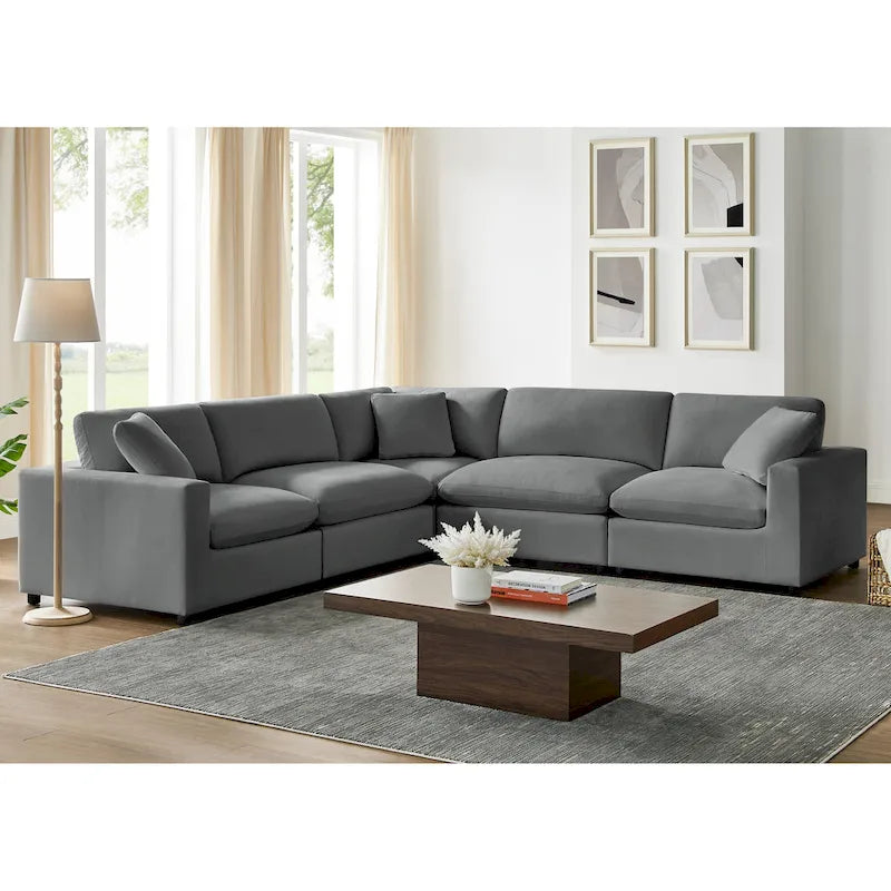 Ensemble de canapé modulable cinq pièces