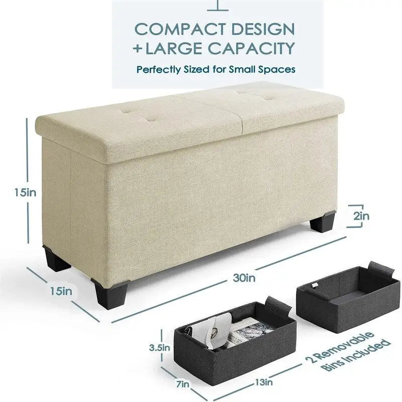 Banc de rangement ottoman