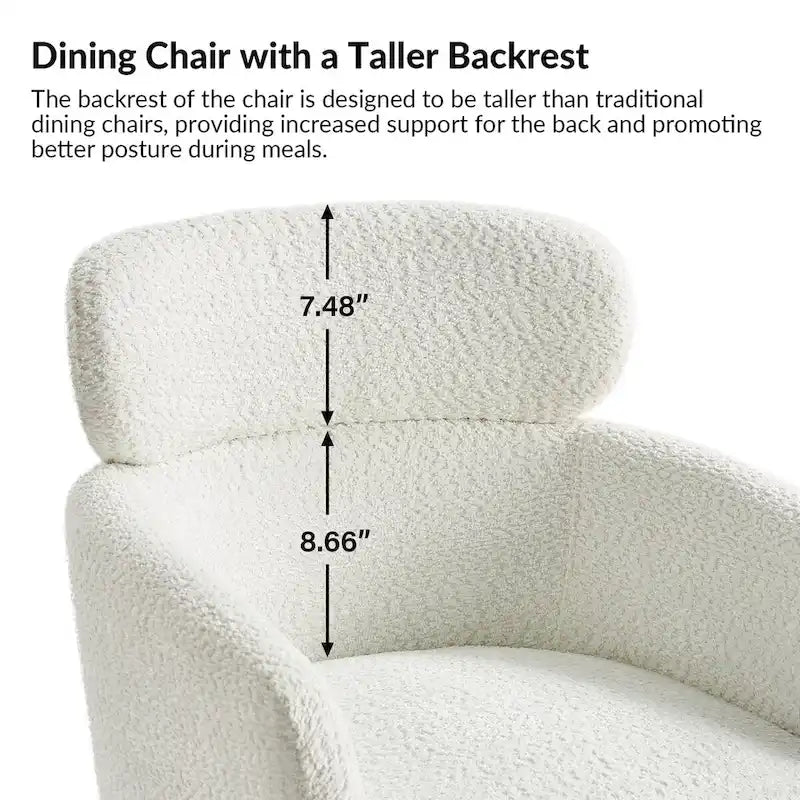Chaises de salle à manger modernes en tissu rebondissant avec pieds réglables, quatre chaises par ensemble.